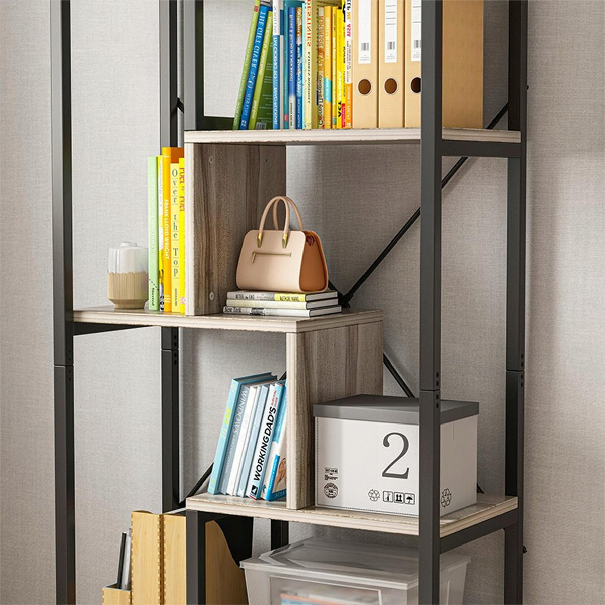 BÜCHERREGAL, braun 74/35/132 cm - Braun, Holzwerkstoff (74/132/35cm)