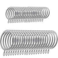 DUSCHVORHANGRINGE Silber Set für Aufhängung Stangen - Grau, Metall (1/1cm) - MCBOSON