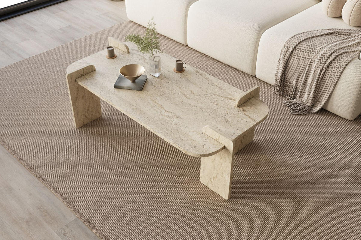 COUCHTISCH lovge beige - Beige, Holz (120/60/35cm) - Habitat Garten