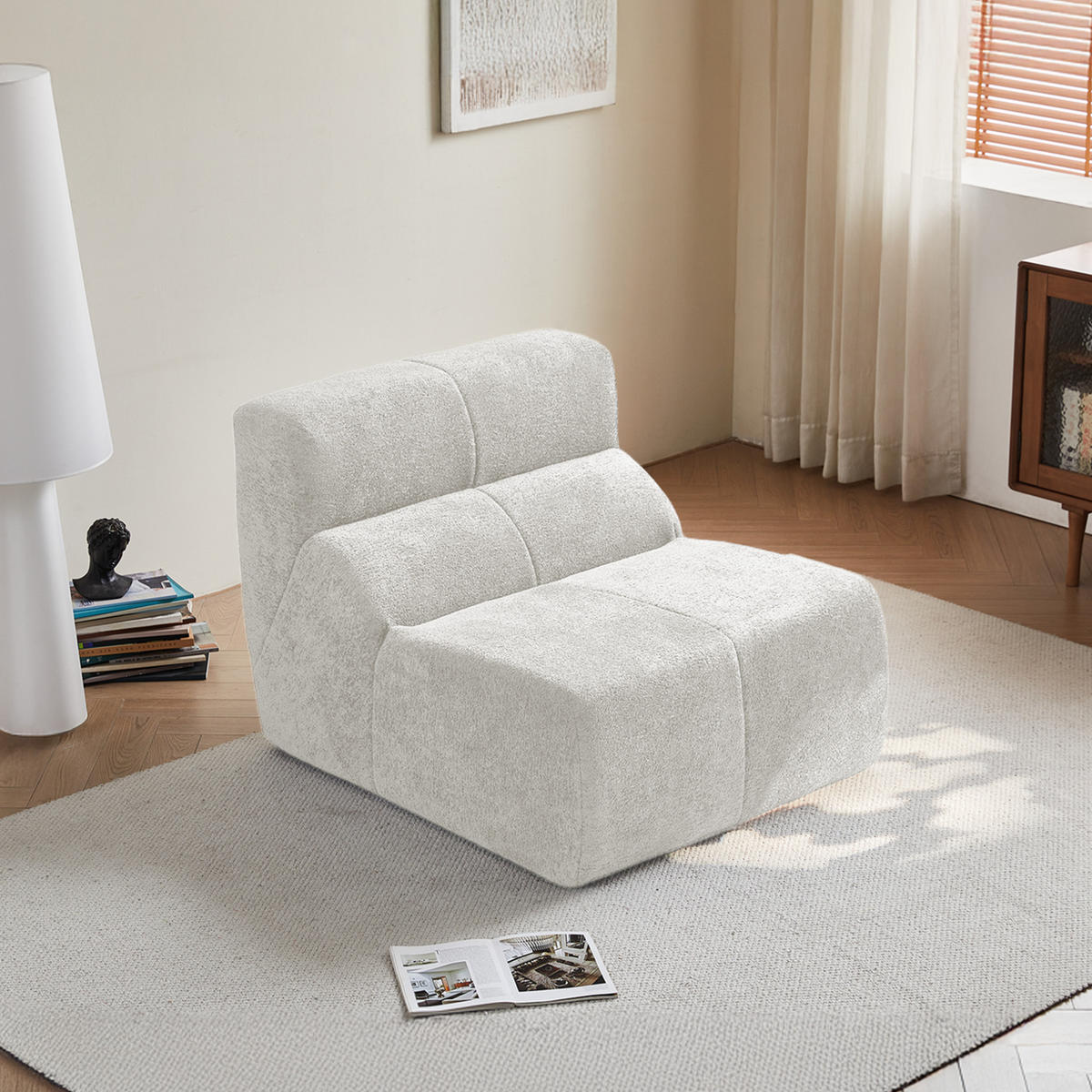 SESSEL 110/79/94 cm White aus Fabric - Weiß, Textil (110/79/94cm) - OKMYHOME
