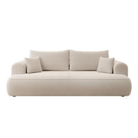 SCHLAFSOFA Ovo Beige Boucle - Beige, Textil (250/94/110cm) - Selsey
