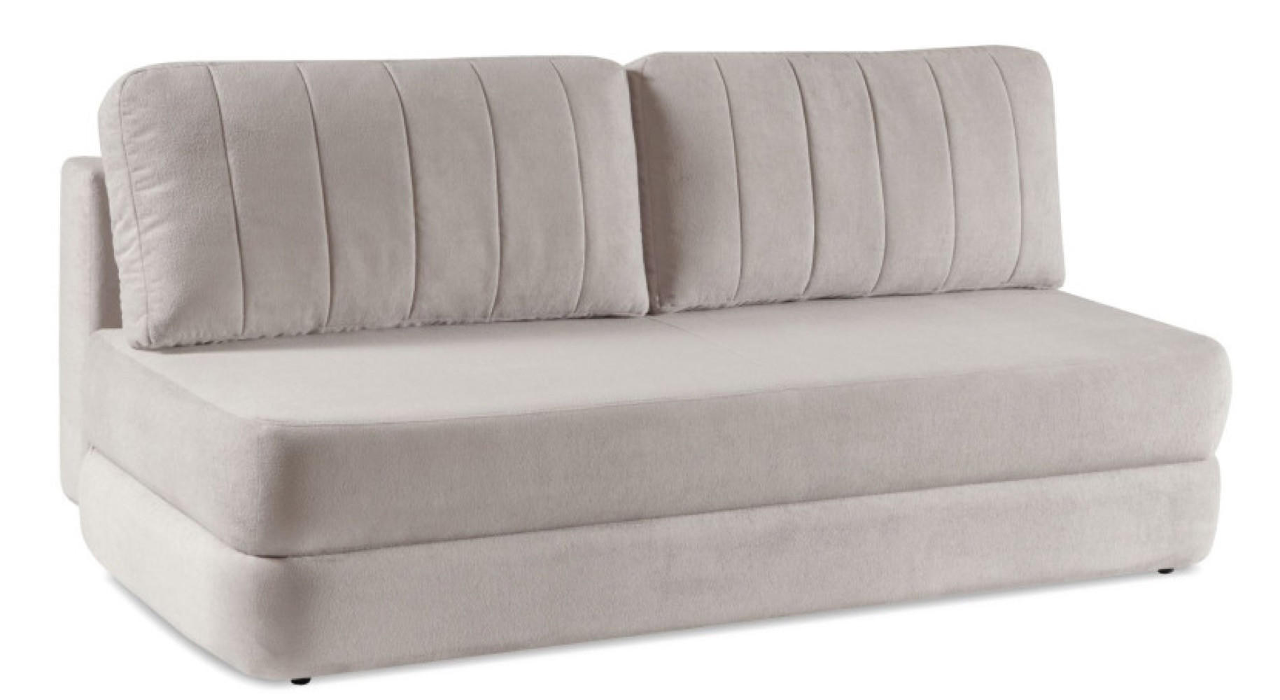 SOFA Grau-Beige ORI Mit Schlaffunktion Ohne Armlehnen - Grau, Textil (211/93/103cm) - Sepro Meble