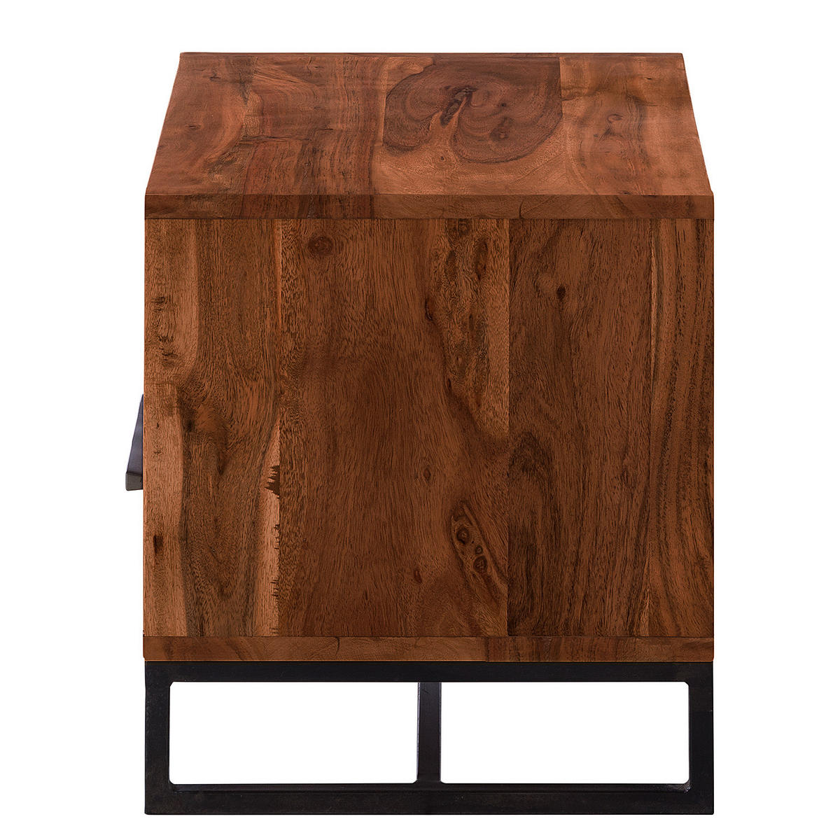 NACHTTISCH - Akazie massiv - Akaziefarben, Holz (40/40/35cm) - home24