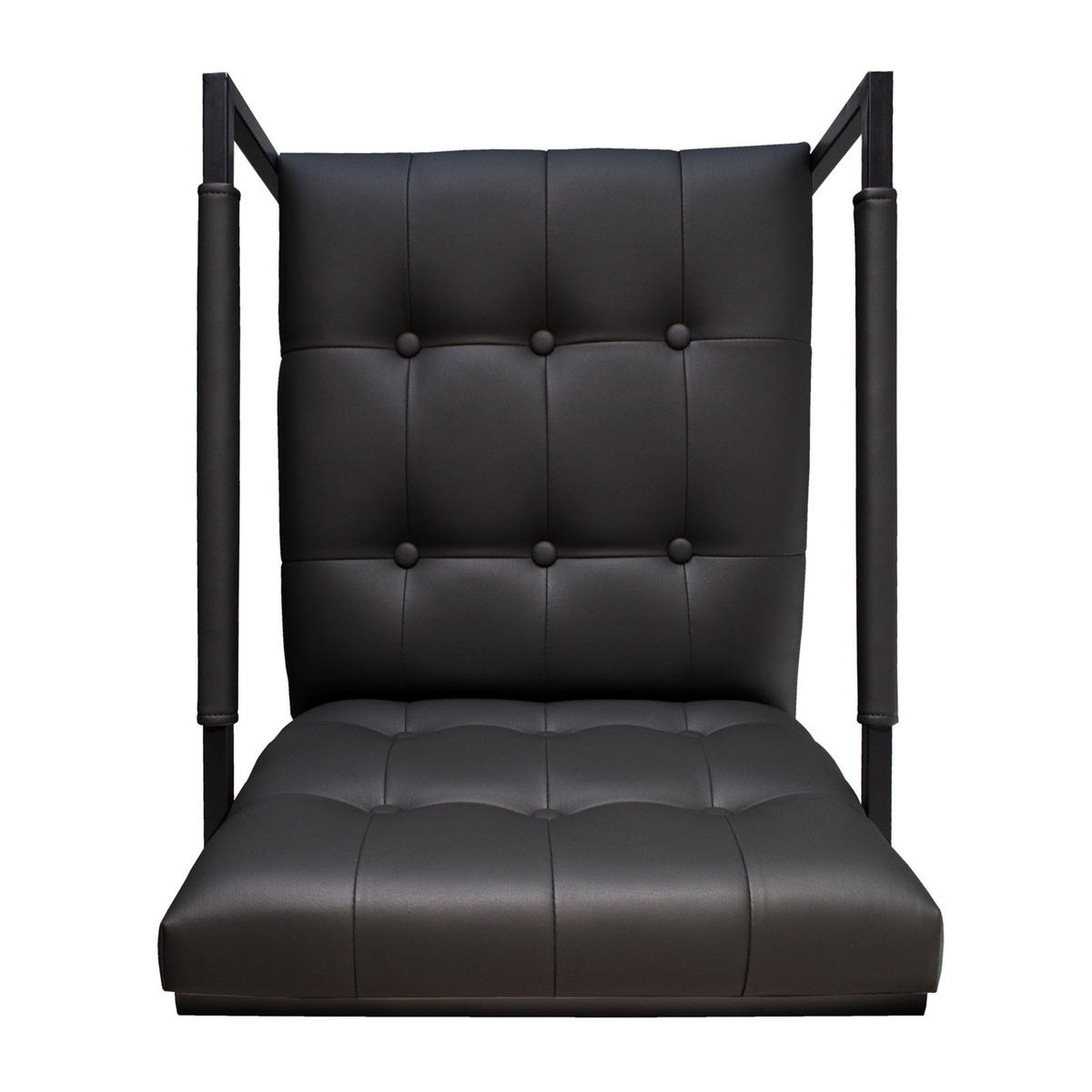 LOUNGESESSEL JONES Kunstleder Schwarz - Schwarz, Textil/Metall (53/73/69cm) - SVITA