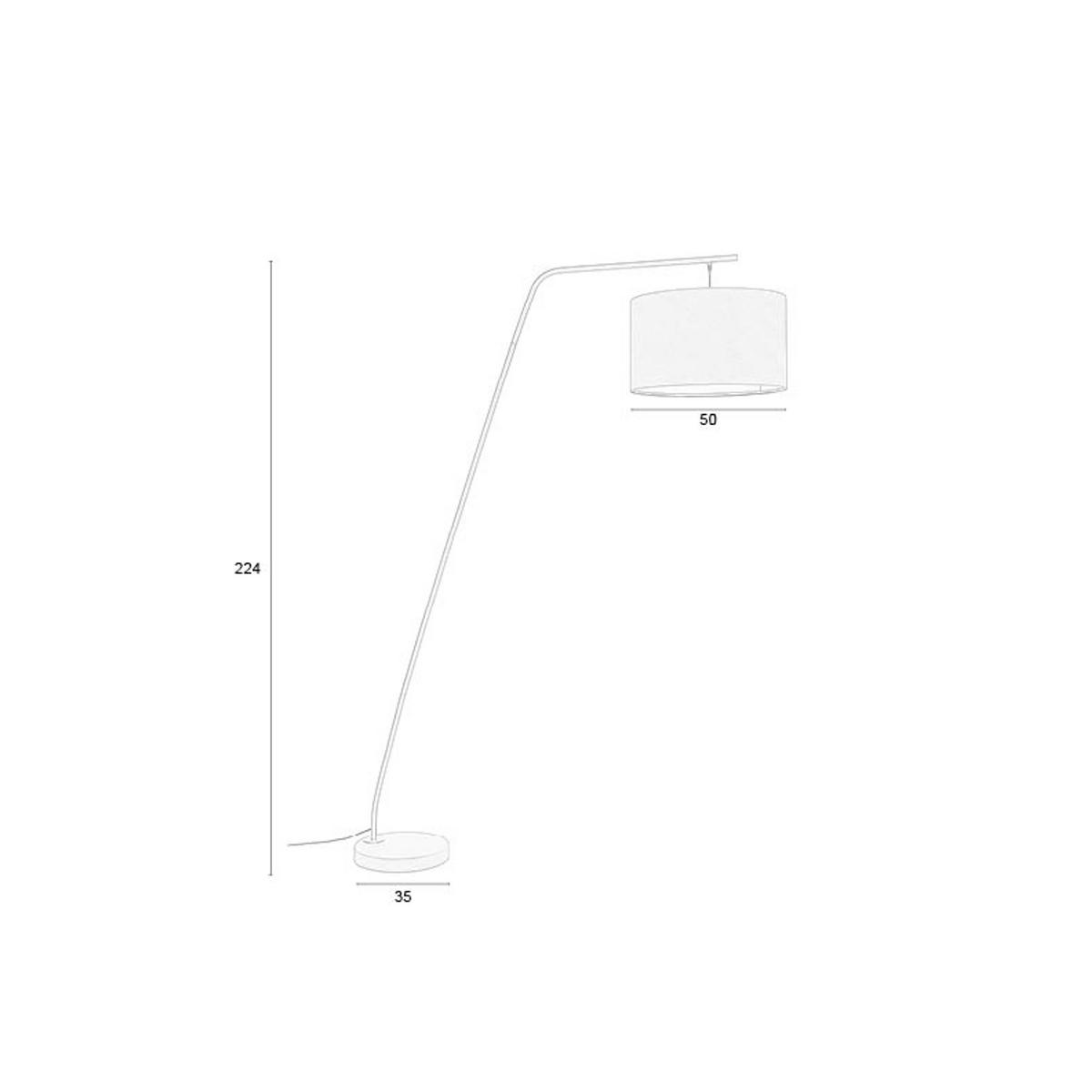 STEHLAMPE Martine Schwarz - Schwarz, Metall (160/50/220cm) - Housecraft Living