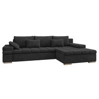 ECKSOFA Bangkok, Seite: Rechts - Anthrazit/Silberfarben, Holz/Textil (310/175cm) - MIRJAN24