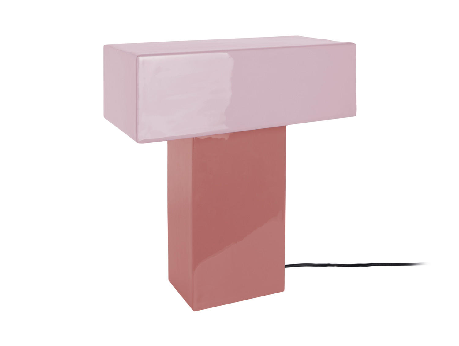 TISCHLAMPE Grato Recto Rosa 32/15/35 cm - Pink, Metall (32/15/35cm) - Leitmotiv