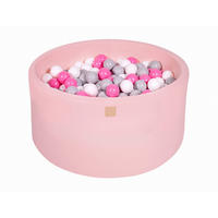 BÄLLEBAD für Kinder, Cotton, Hellrosa - Hellrosa/Dunkelrosa, Textil (90/90/40cm) - MeowBaby