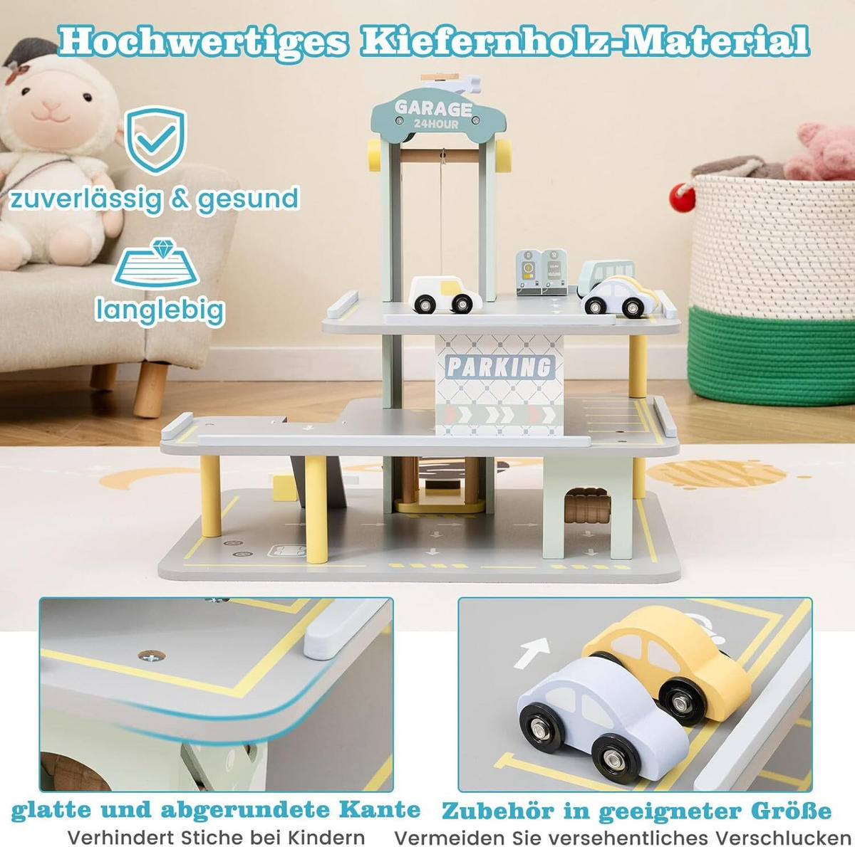 PARKHAUS 47cm Multicolor - Multicolor, Holz (40/47/50cm) - COSTWAY