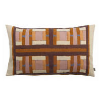 BESTICKTES KISSEN Taho kupferbraun 40 x 65 cm - Dunkelorange, Textil (40/65cm) - Vivaraise