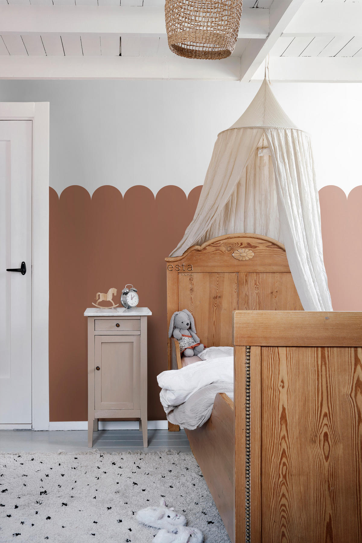 FOTOTAPETE halbhohe Wandverkleidung 100 x 279 cm - Terracotta, Papier (100/279cm) - ESTAhome