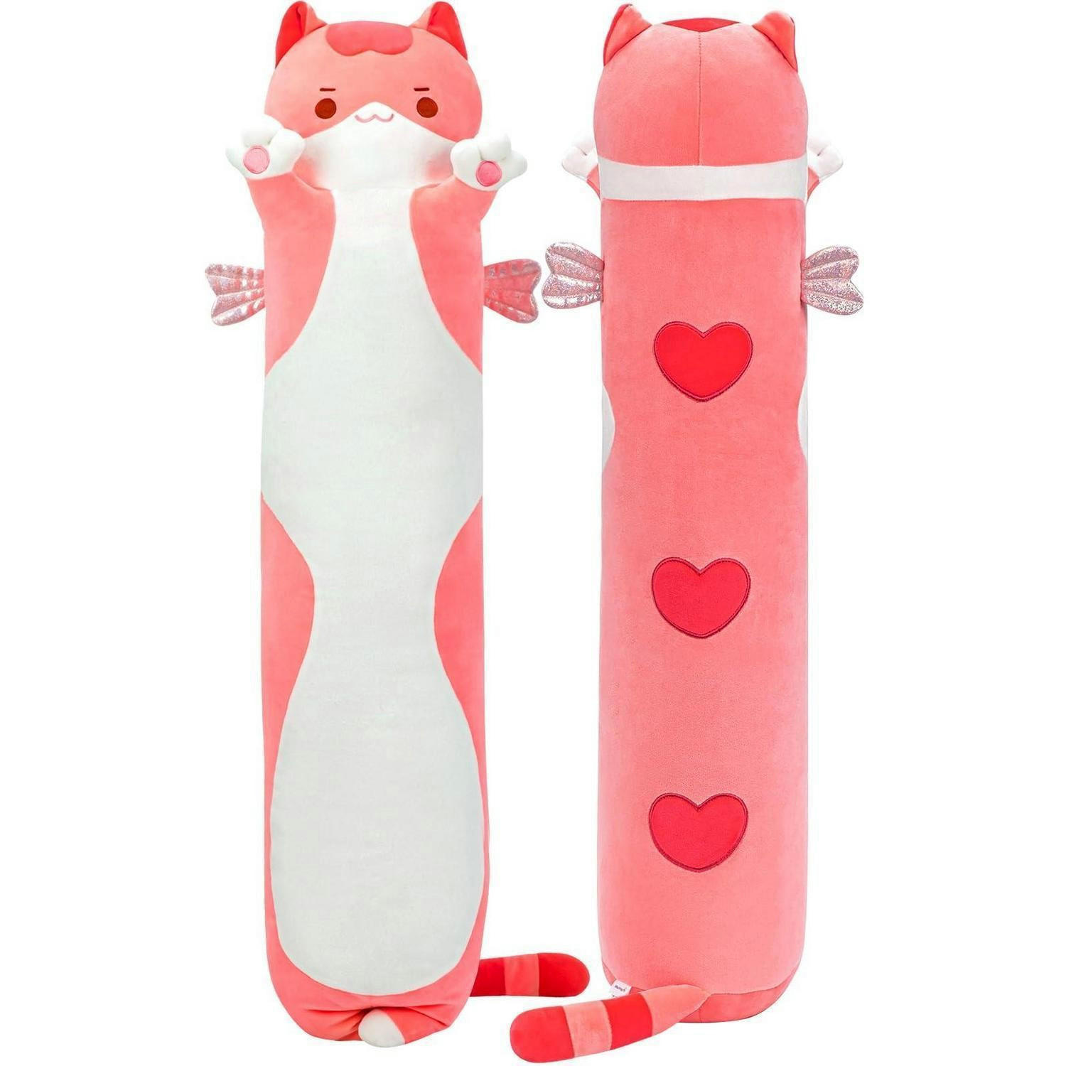 KUSCHELTIER Katze 130 cm Rosa - Rosa, Textil (10/130cm)