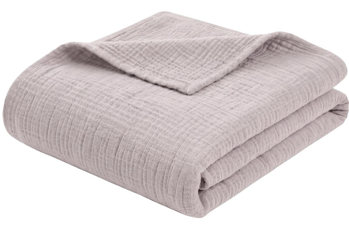 WOHNDECKE Musselin 150 x 200 cm, Leichte Kuscheldecke aus 100% Baumwolle - Nutzbar als Tagesdecke, Plaid oder Decke für Sofa, Couch & Bett - Zartrosa - Rosa, Textil (150/200cm) - Carpe Sonno