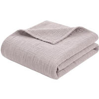 WOHNDECKE Musselin 150 x 200 cm, Leichte Kuscheldecke aus 100% Baumwolle - Nutzbar als Tagesdecke, Plaid oder Decke für Sofa, Couch & Bett - Zartrosa - Rosa, Textil (150/200cm) - Carpe Sonno