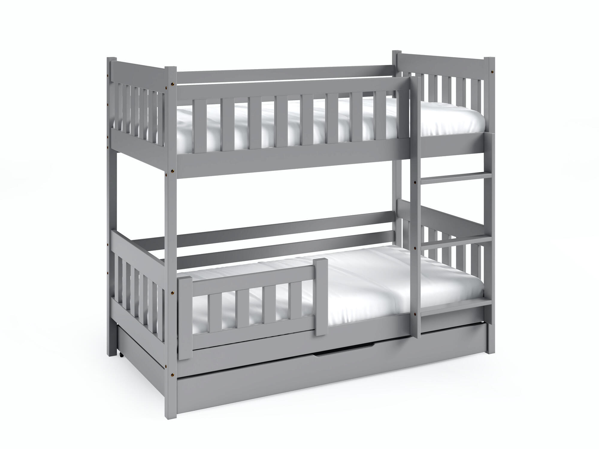 ETAGENBETT LILA Grau 198x86x141 cm - Grau, Holz - FURNLUX
