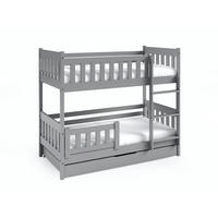 ETAGENBETT LILA Grau 168x86x141 cm - Grau, Holz - FURNLUX