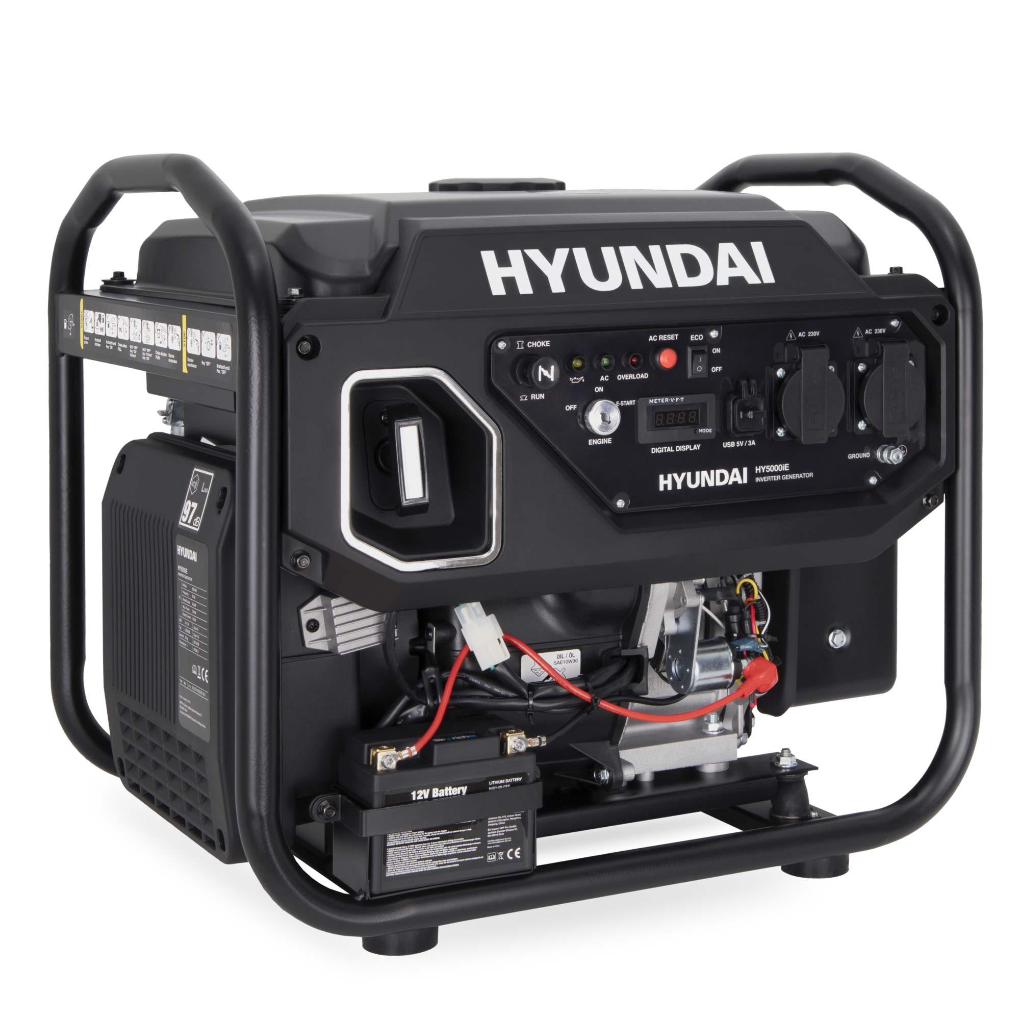 Hyundai Inverter-Generator Schwarz 42x46.5x52.5 cm