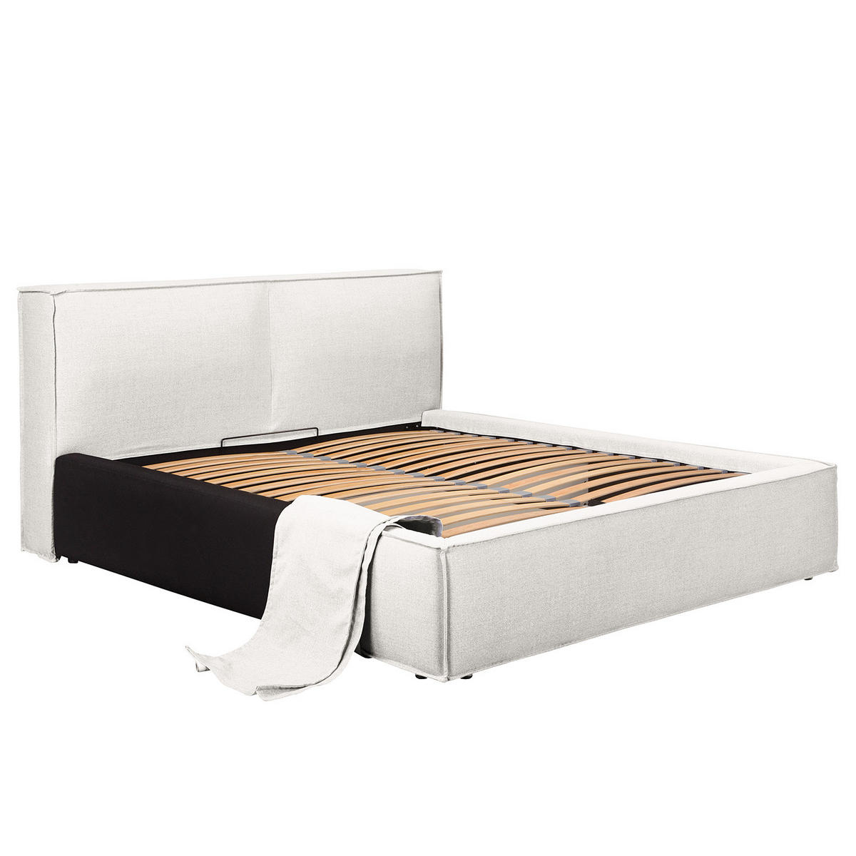 POLSTERBETT - Weiß, Textil (160/200cm) - home24