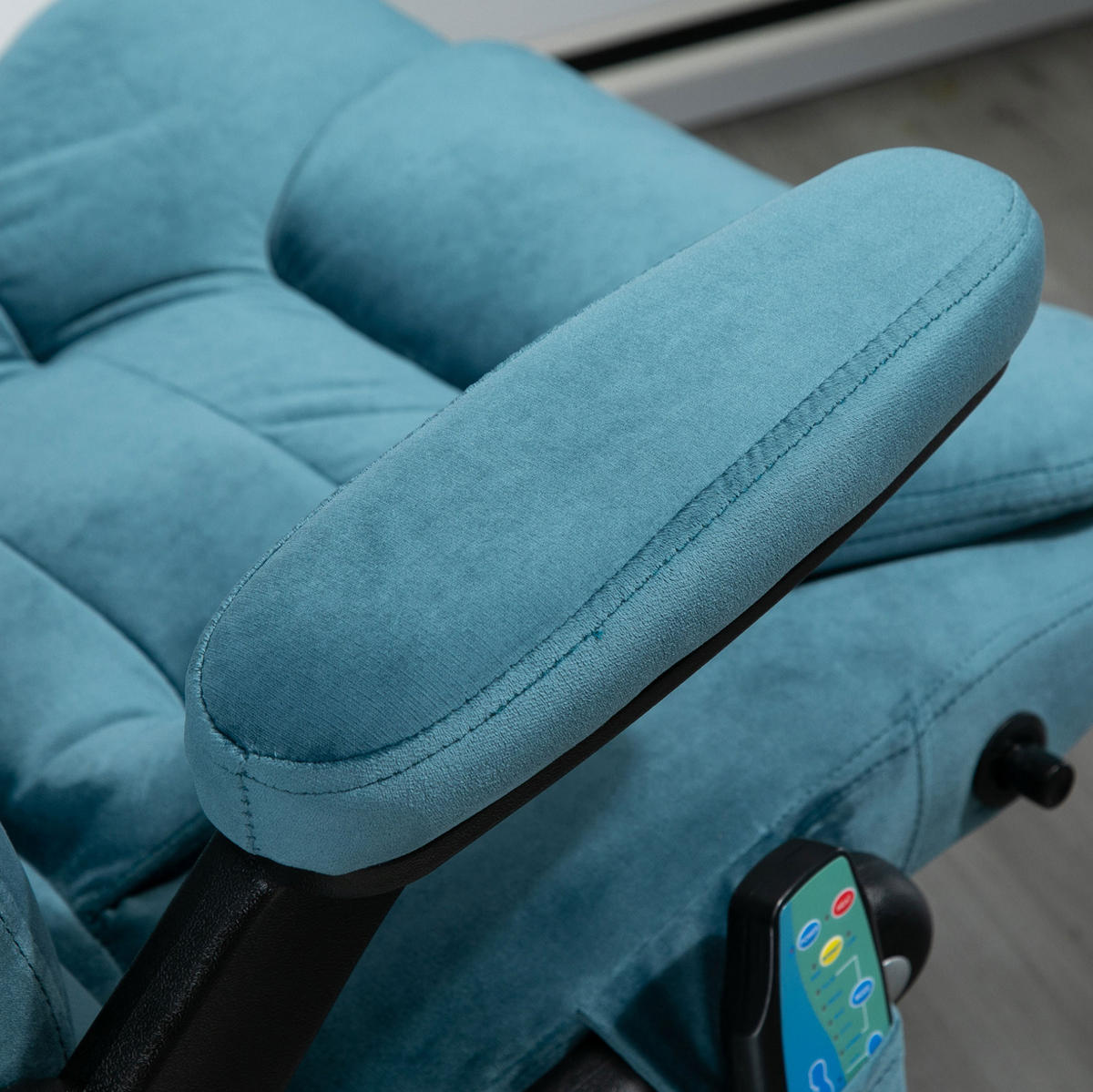 BÜROSTUHL in Blau 72x68x120 cm mit Massage- und Heizfunktion, höhenverstellbar - Blau, Textil (68/120/72cm) - IVMEU
