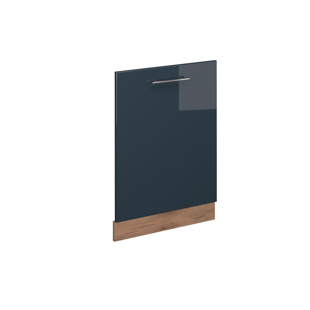 DISKMASKINENS FRONTPANEL Fame-Line Mörkblå högblank 60 cm utan bänkskiva Mörkblå, Ekfärgad 81.8/60/1.6 cm