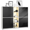 HIGHBOARD Cuba Türen in Schwarz matt - Schwarz, Holzwerkstoff (130.5/105.5/35.5cm) - Vladon
