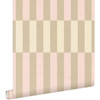 TAPETE Leinenoptik-Streifen 50 x 900 cm - Beige, Papier (50/900cm) - ESTAhome