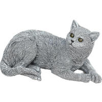 STEINFIGUR Katze Lotti liegend frostfest Steinguss - Grau, Stein (34/18/18cm) - stoneandstyle