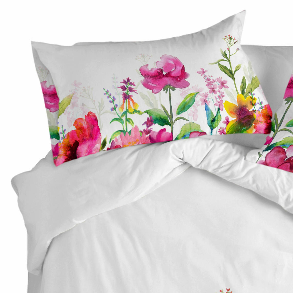 KISSENBEZUG cassia 50x75 cm (x2) mehrfarbig - Multicolor, Textil (50/75cm) - Happy Friday