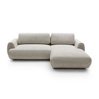 ECKSOFA Morena Hellbeige, mit Schlaffunktion, rechte seite - Beige, Holzwerkstoff/Textil (270/167cm) - Bettso