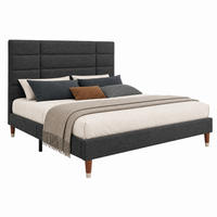BETT mit Lattenrost 140x200 cm Grau - Grau, Holz (140/200cm) - Meubliv