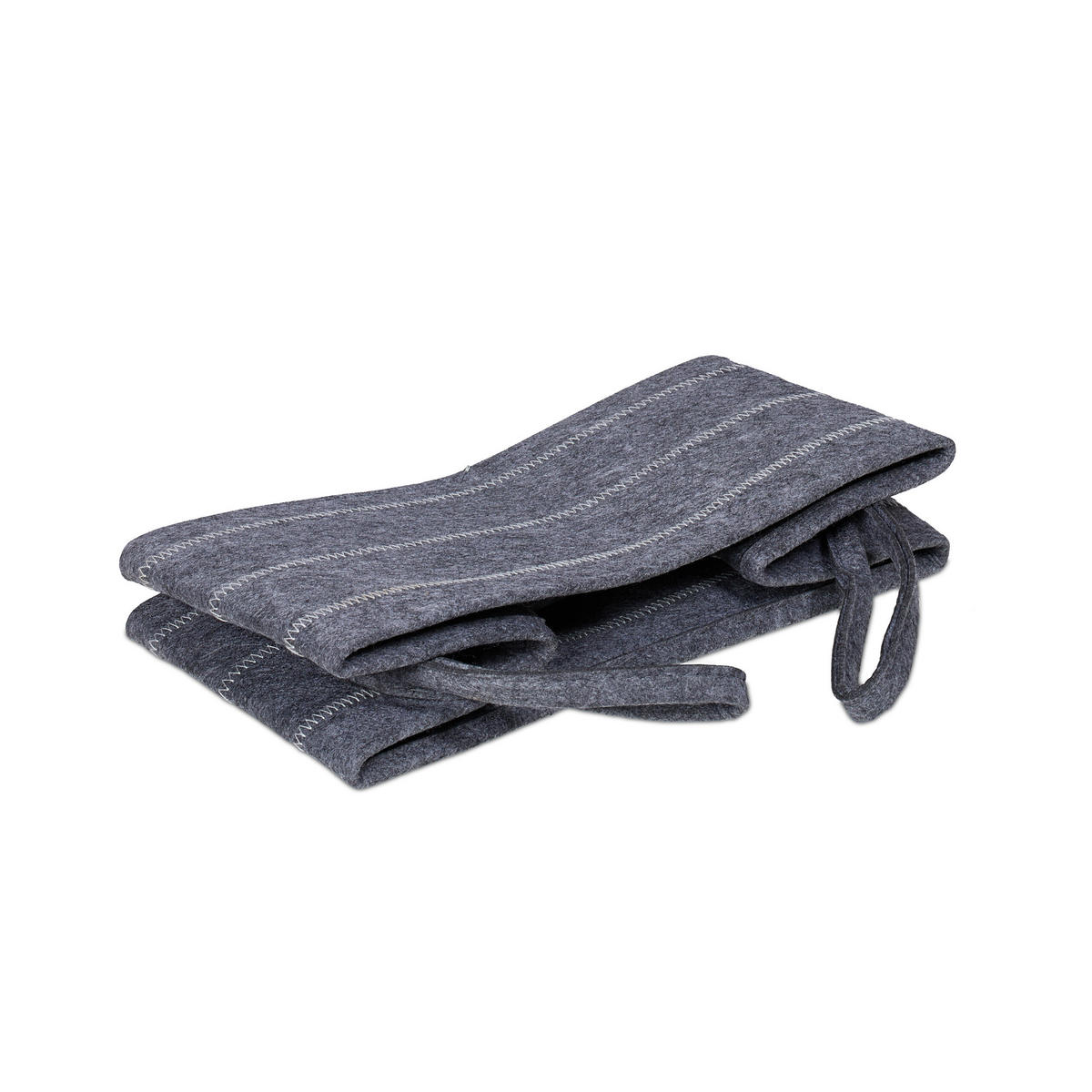 3TLG.AUFBEWAHRUNGSKORB-SET - Anthrazit, Textil/Metall (42/20.5/31cm) - Relaxdays