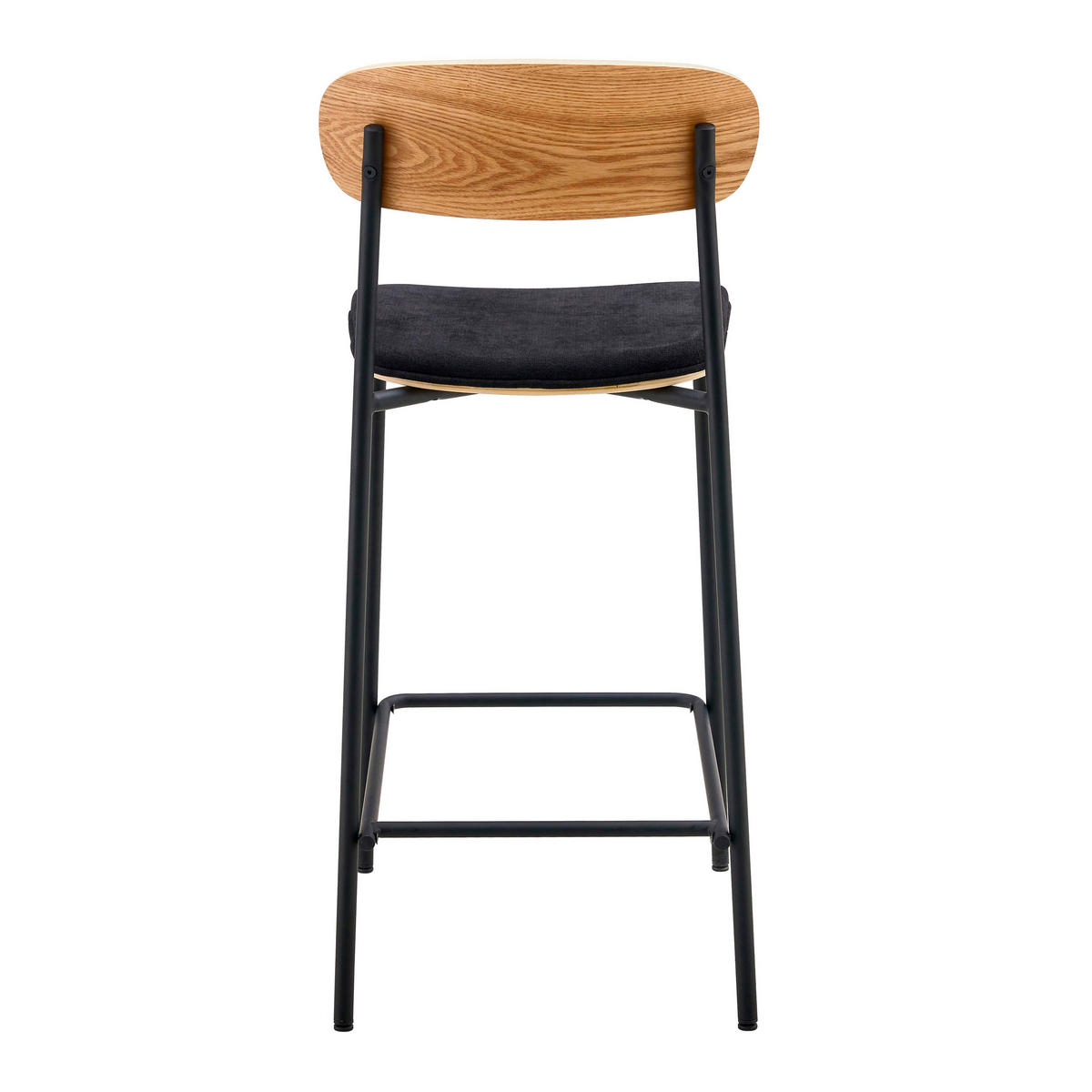 HOCHSTÜHLE 2-tlg., Schwarz - Schwarz, Holz (42/96/50cm) - Oviala