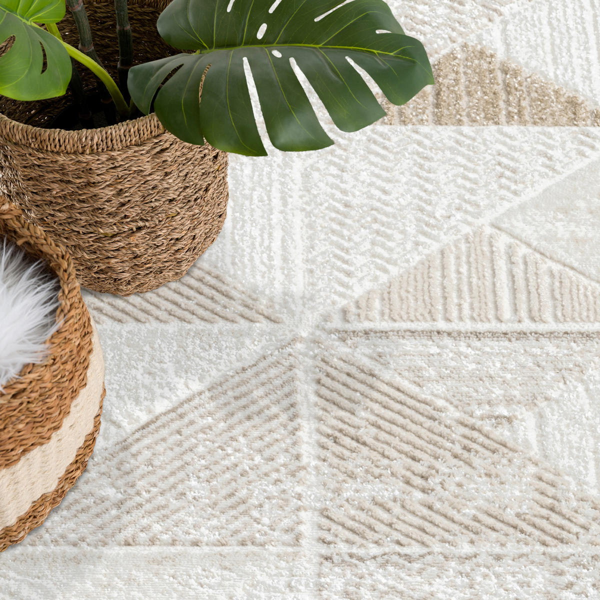 KURZFLOR-TEPPICH Antik 231 Creme 120x170 cm - Creme, Textil (120/170cm) - carpet city