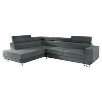 ECKSOFA Fonti, Seite: Links - Hellgrau, Holz/Textil (253/188cm) - MIRJAN24