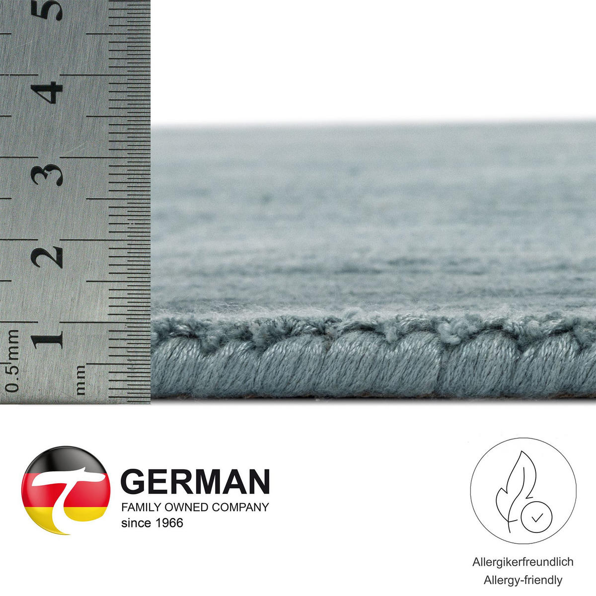 VISKOSETEPPICH Star 150x150 cm - Türkis, Textil (150/150cm) - THEKO