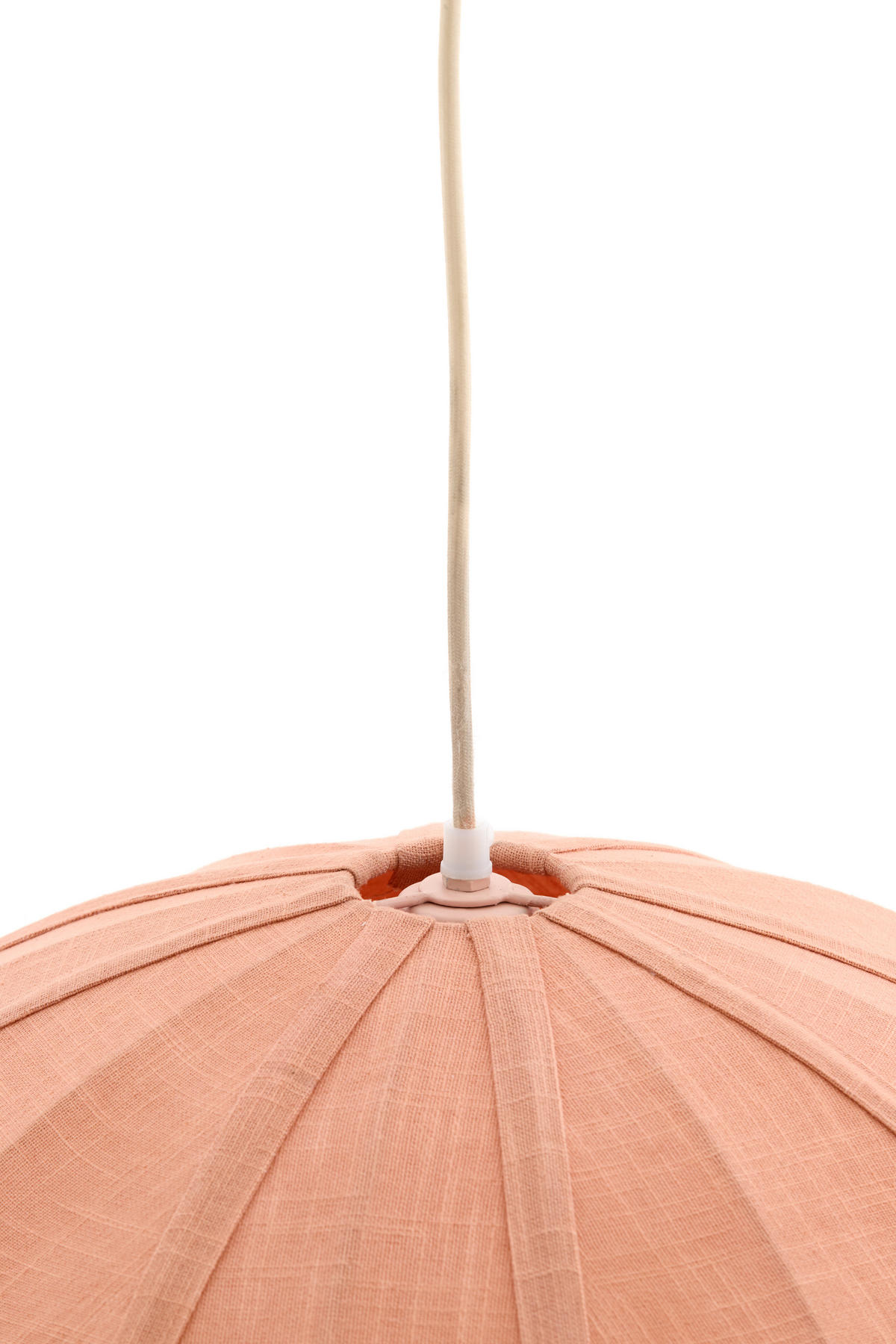 HÄNGELAMPE Cesano Rosa Ø64/25 cm - Koralle, Textil (64/64/25cm) - Light & Living