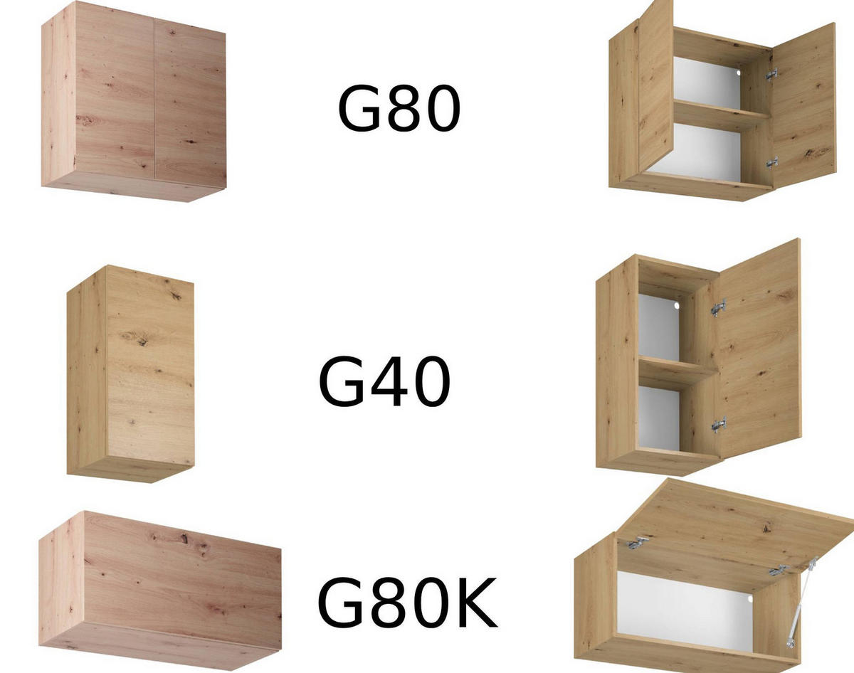 WINKELKÜCHE 300 cm x 140 cm- Langen KL6-M300 - in Artisan Eiche - Schwarz/Eiche Artisan, Holz/Holzwerkstoff (440/212/58cm)