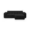 ECKSOFA rechts Kendal aus strukturiertem Stoff schwarz 4 Sitzplätze - Schwarz, Textil (173/256cm) - Micadoni