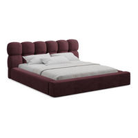 POLSTERBETT mit Bettkasten und Lattenrost 220x240 Rot - Bordeaux/Rot, Kunststoff/Textil (180/200cm) - Makamii