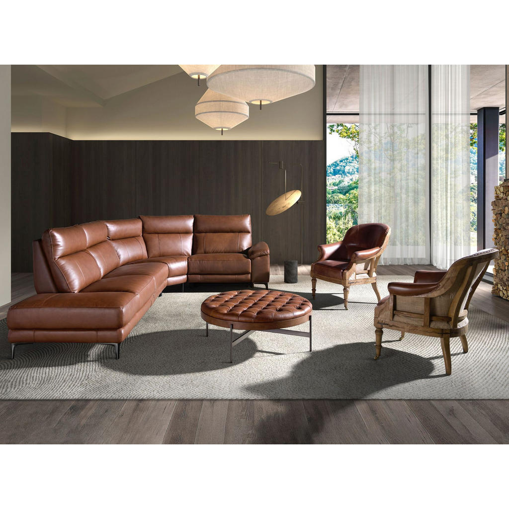 Thumbnail - Angel Cerda Ecksofa, Braun, Leder, 5-Sitzer, L-Form,L-Form, 305x244 cm, Wohnzimmer, Sofas & Couches, Wohnlandschaften, E...
