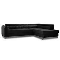 ECKSOFA Alice, Seite: Rechts - Schwarz, Holz/Textil (250/179cm) - Sofnet