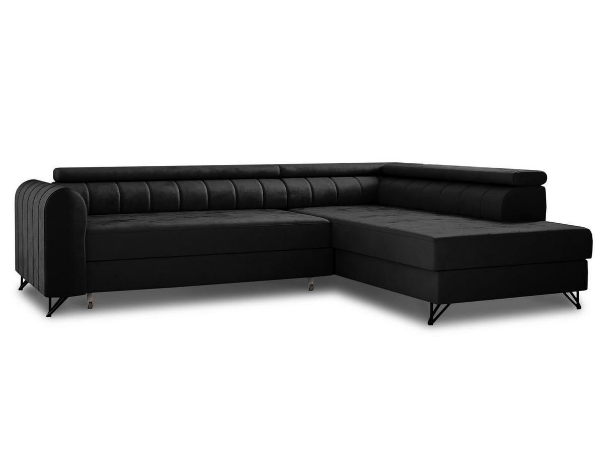ECKSOFA Alice, Seite: Rechts - Schwarz, Holz/Textil (250/179cm) - Sofnet
