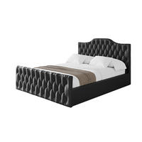 POLSTERBETT mit Bettkasten, Fußteil und Lattenrost, Boxbett mit Matratze H3/H4 - FALIO-Z 180x200 Schwarz Kunstleder - Schwarz Hochglanz, Holzwerkstoff/Textil (180/200cm) - ALTDECOR