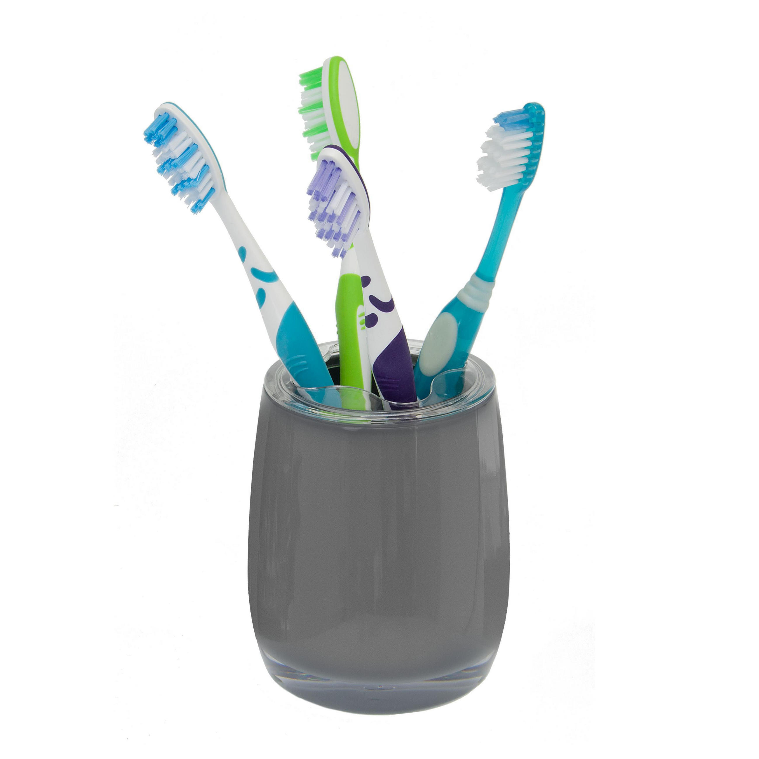 ZAHNBÜRSTENBEHÄLTER SAVONA, grau - Grau, Kunststoff (8/10/8cm) - bremermann