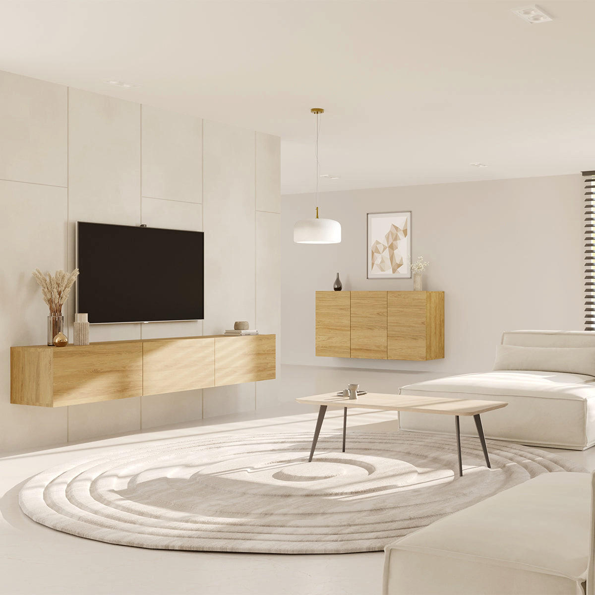 TV STOLÍK Idao Drevo - hnedá, kompozitné drevo (180/35/29cm) - Petits-meubles