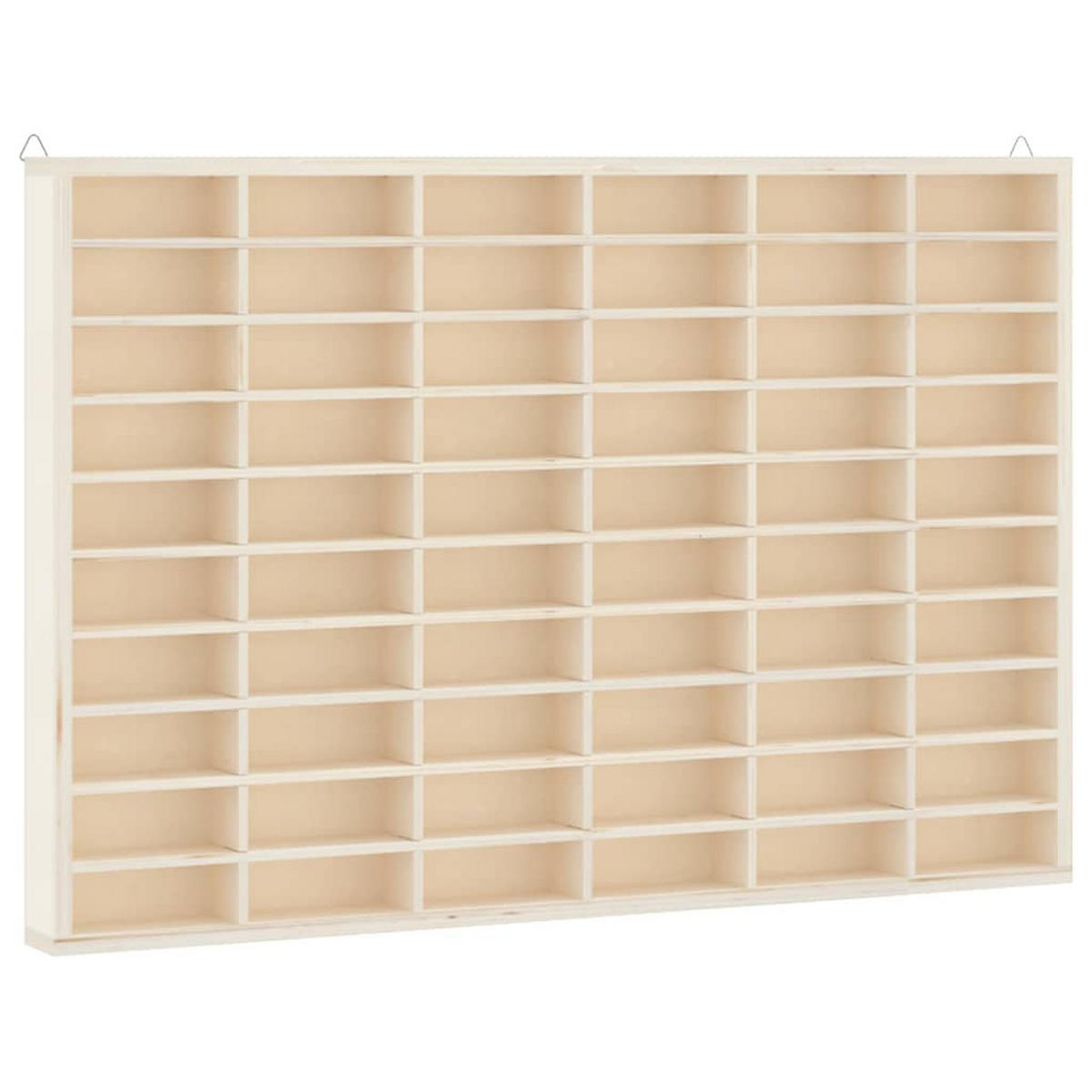 WANDREGAL mit 60 Fächern 60/4,5/40,5 cm aus Holz Max. Belastbarkeit 20 KG - Braun, Holz (60/40.5/4.5cm) - vidaXL