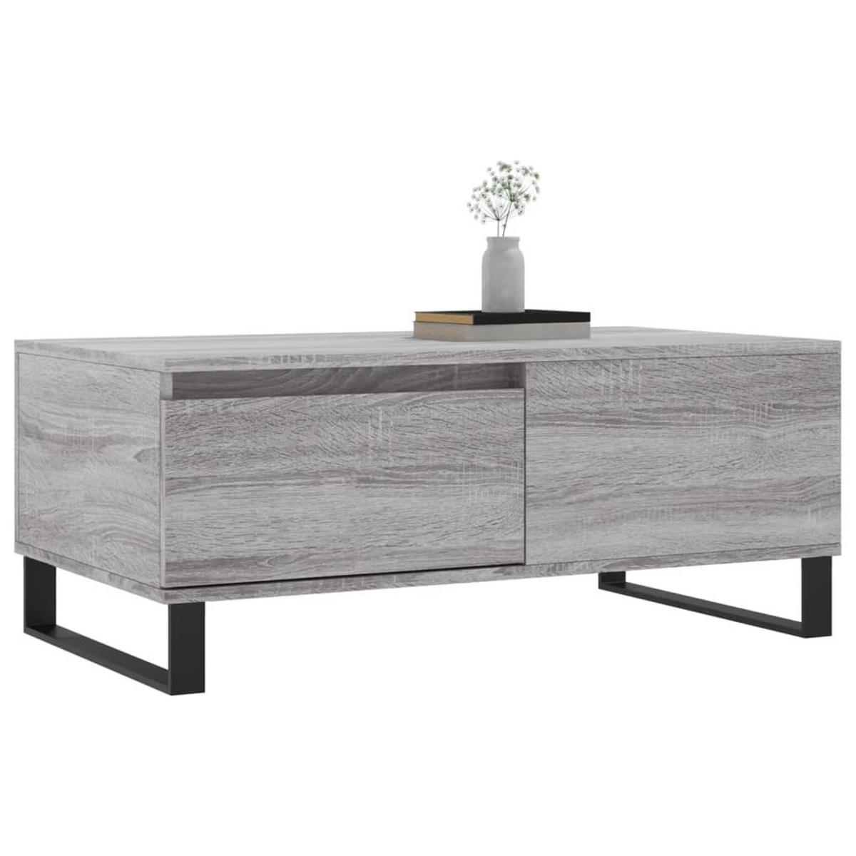 COUCHTISCH Grau Sonoma 90x50x36,5 cm Holzwerkstoff - Grau, Holzwerkstoff (50/90/36.5cm) - furnicato
