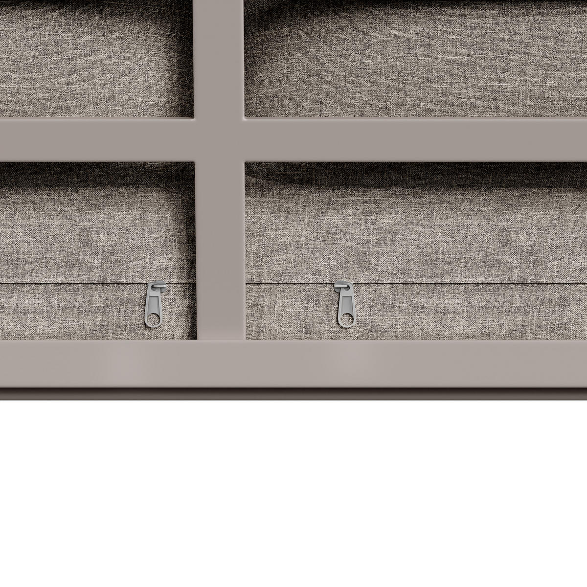 LOUNGESET 6-7 Personen Beige Eck Mit Verstellbaren Füßen - Beige, Metall - FLIEKS