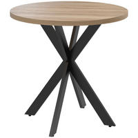 ESSTISCH 75 x 75 cm rund Küchentisch für 2-4 Personen mit Spinnenfuß Braun - Schwarz/Braun, Holzwerkstoff/Metall (75/75/75cm) - HOMCOM