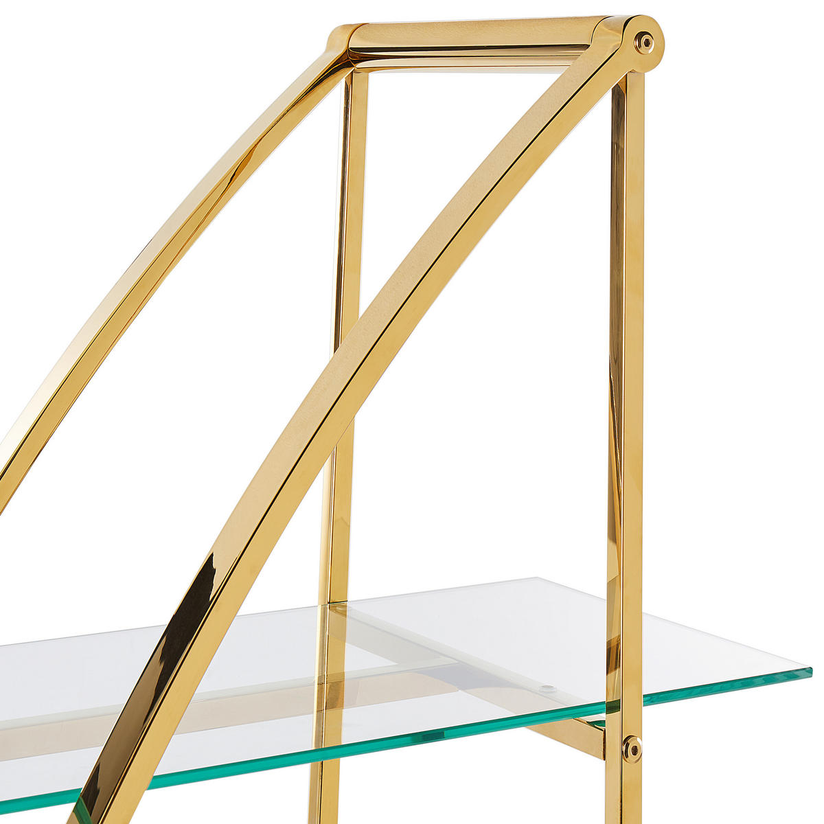 REGAL mit 4 Ebenen 175 cm Gold Hollow - Goldfarben, Metall (120/175/34cm) - Beliani